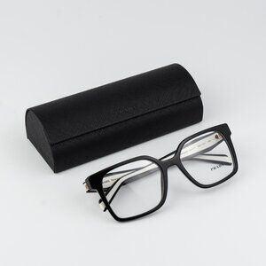 Prada Women Eyeglasses Black Square PRB03V 16K1O1 NEW AUTHENTIC